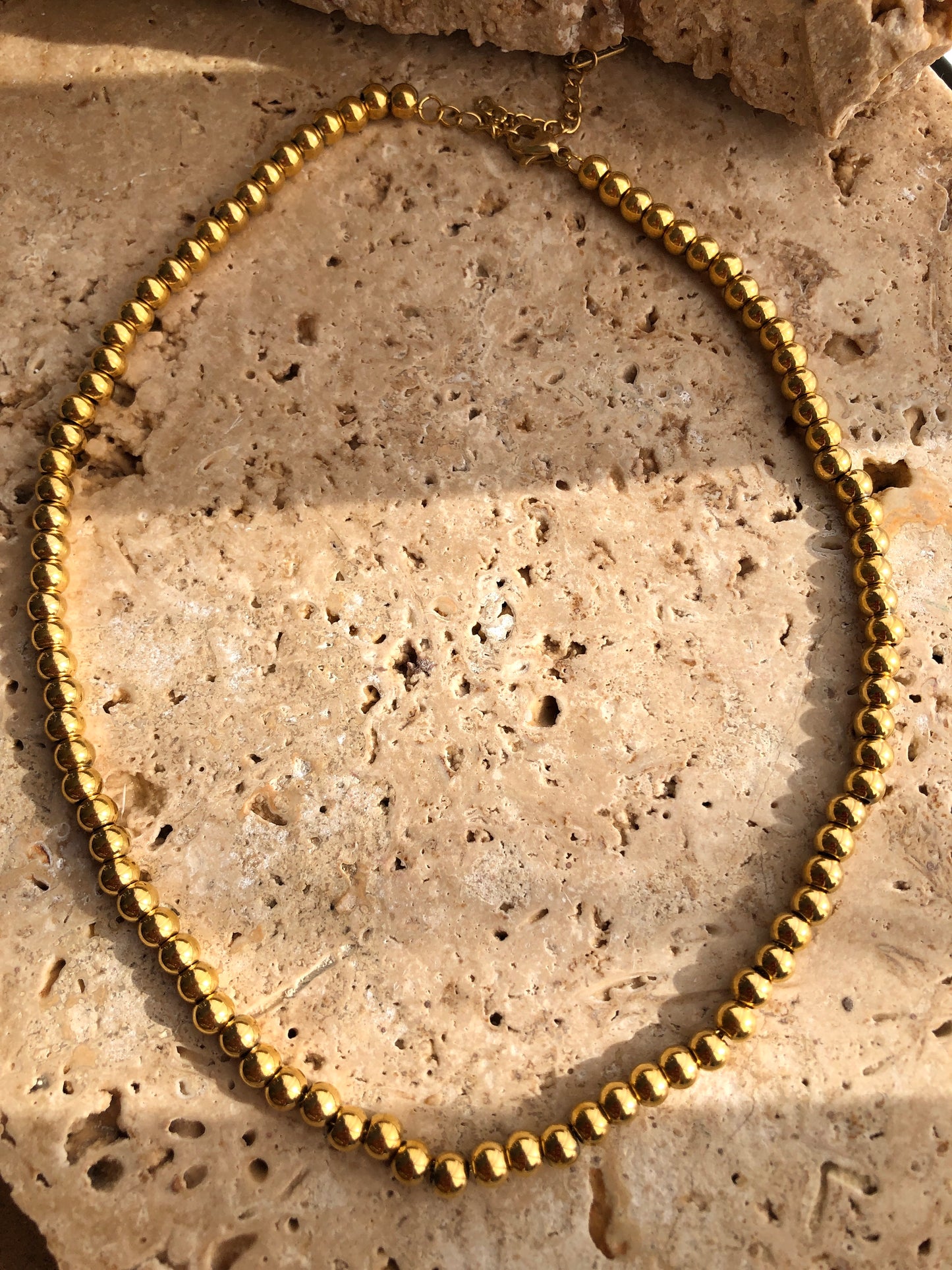 Gold Beads Necklace | 18k Gold Plated