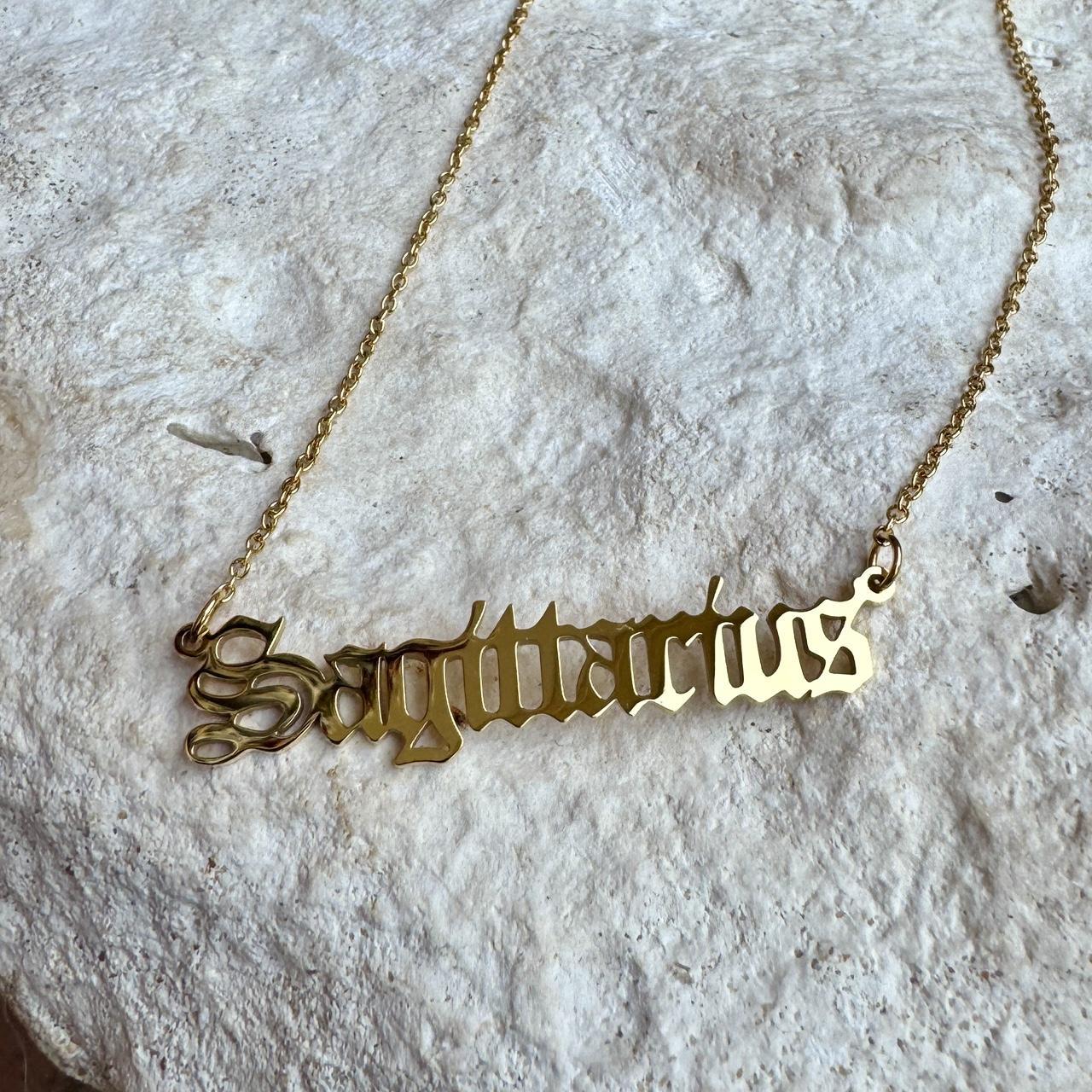 Capricorn Star Sign Zodiac Necklace | 18K Gold Plated