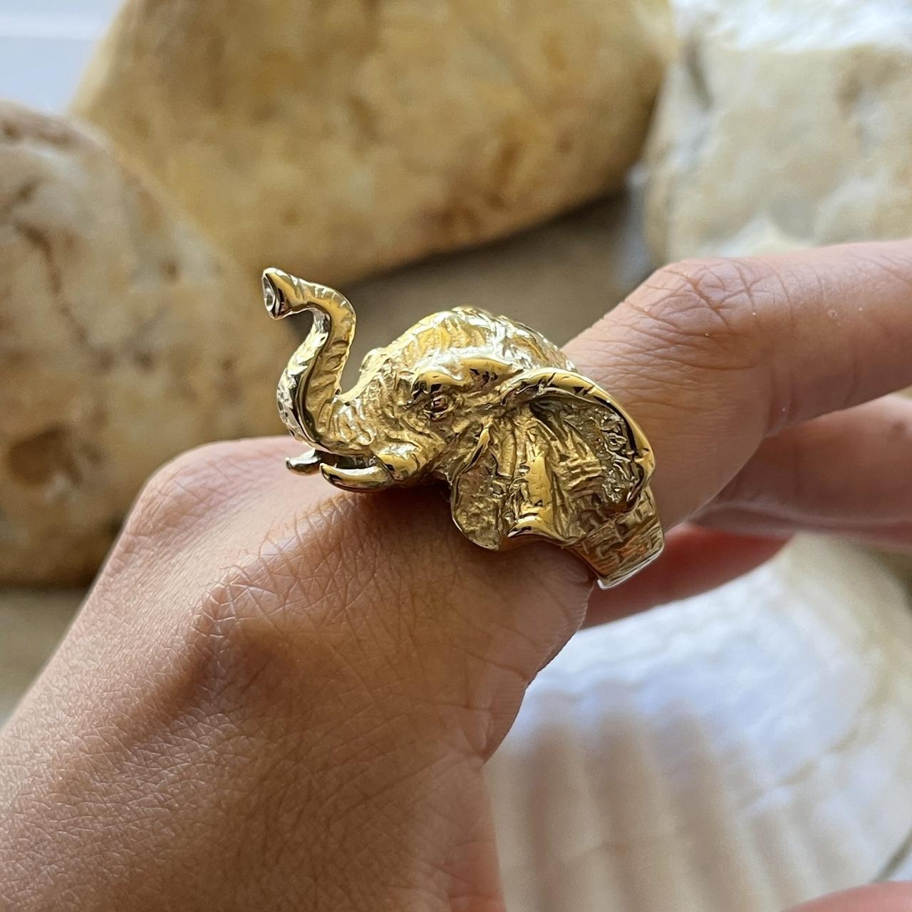 Gold Elephant Ring