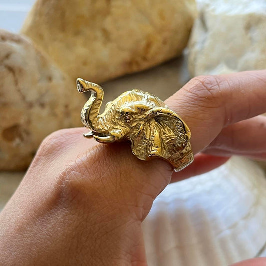 Gold Elephant Ring