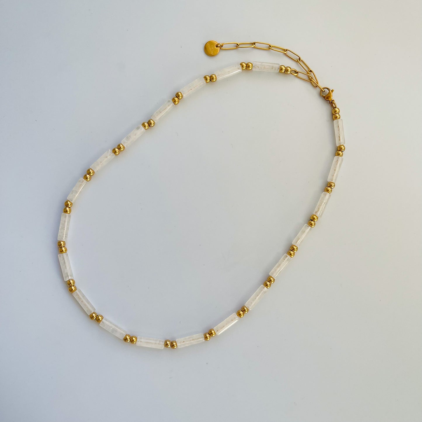 White Jade Heishi Necklace