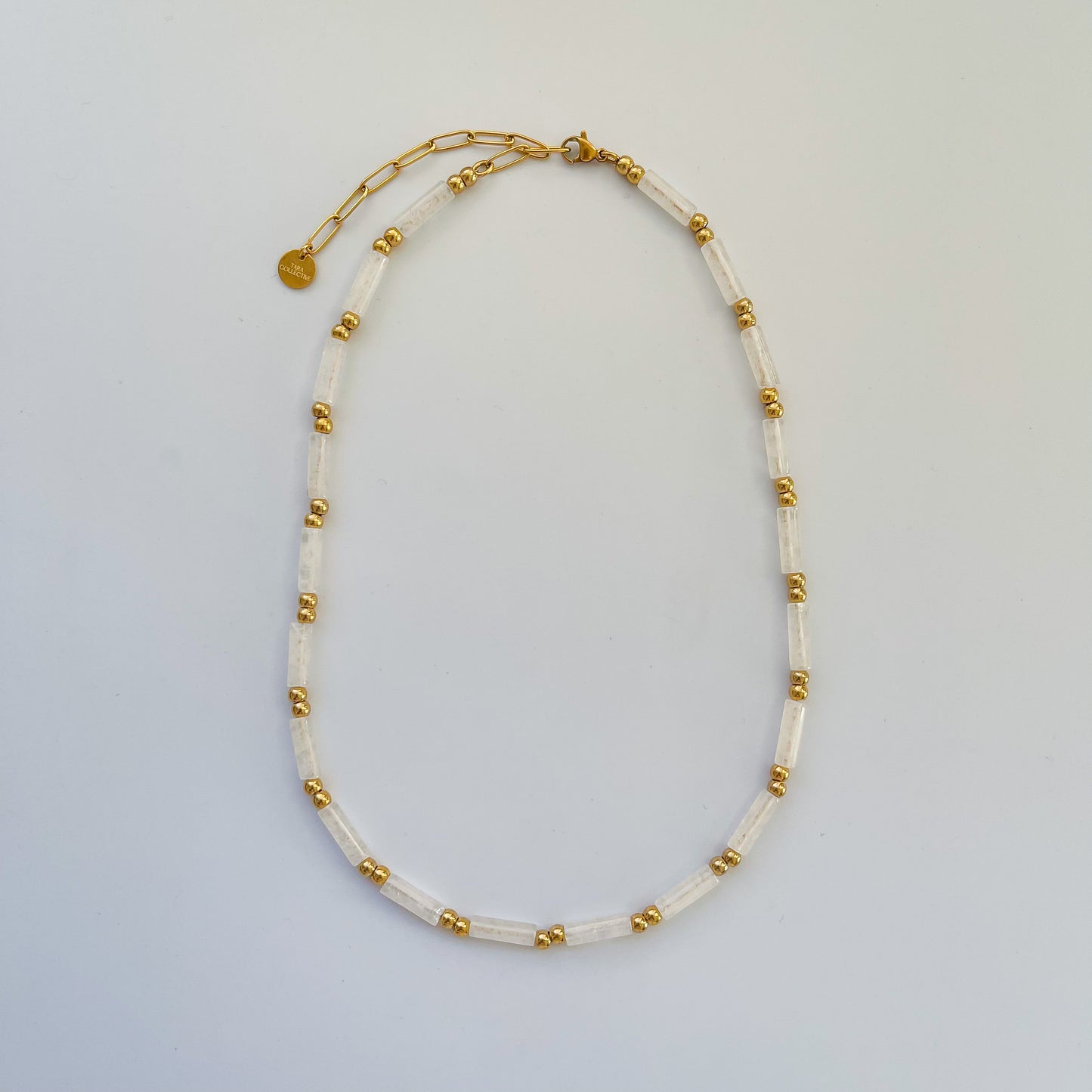 White Jade Heishi Necklace