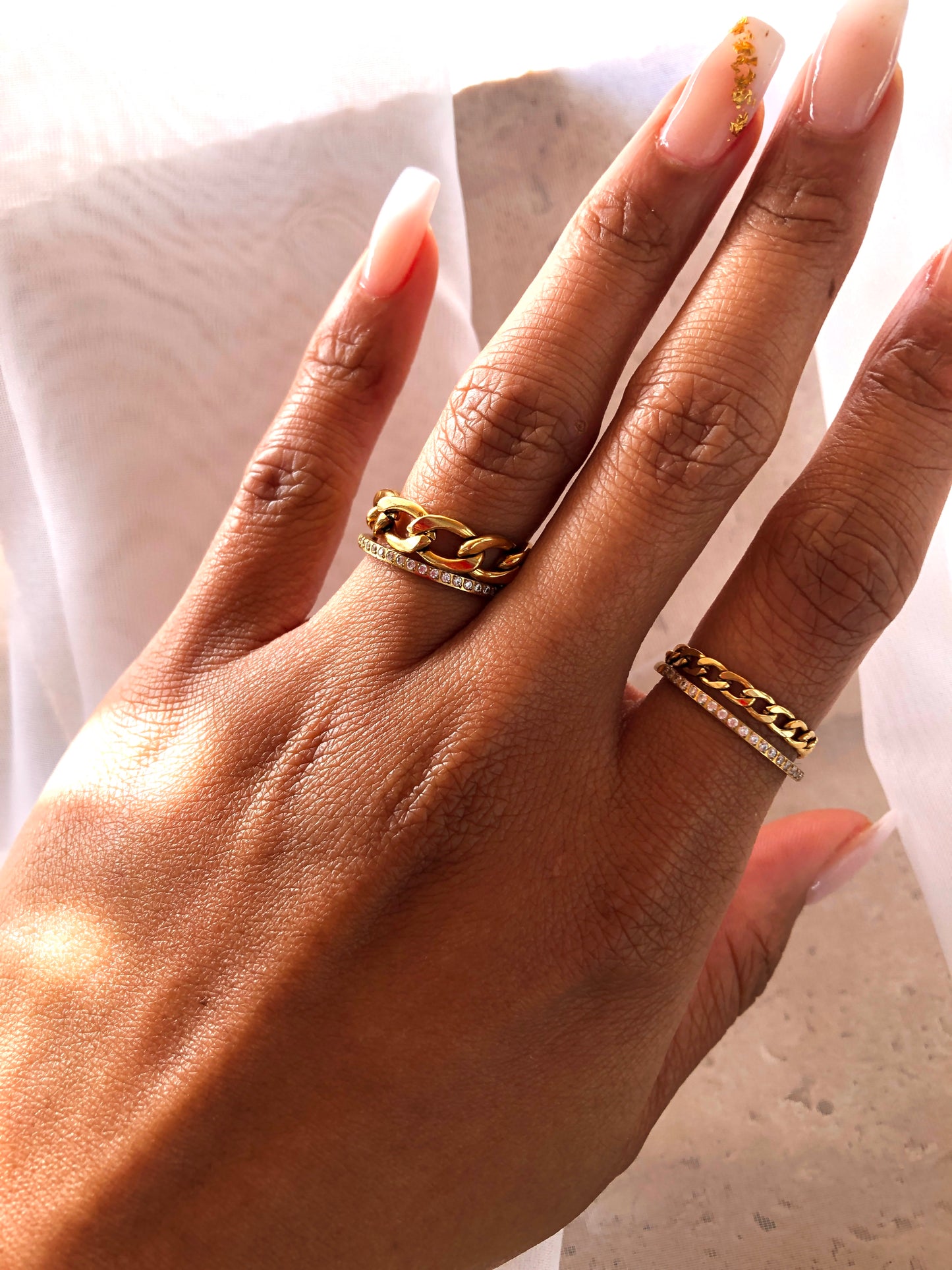 Cuban Chain Ring - 3mm | 18k Gold Plated