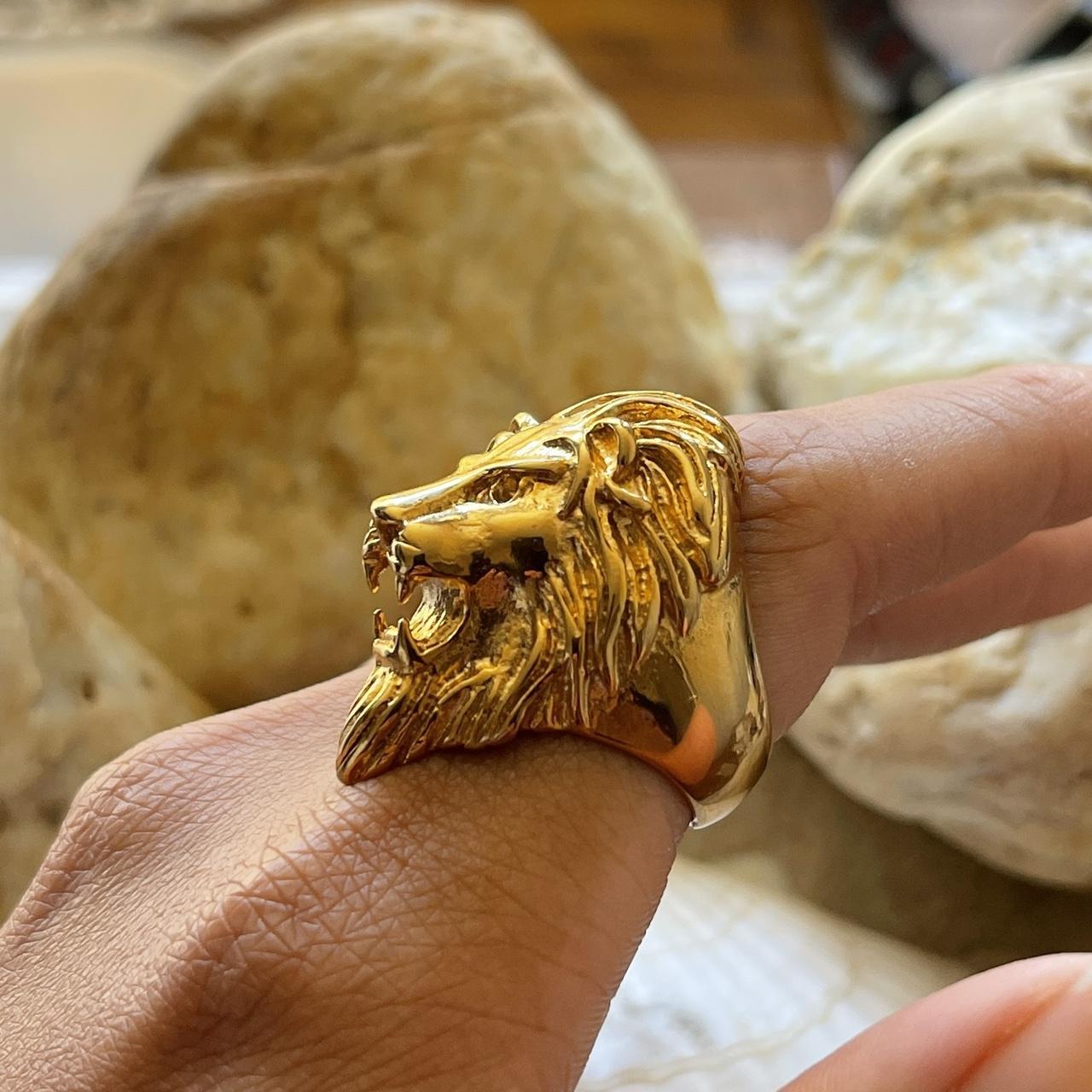 Gold Lion Ring | 18K Gold Plated
