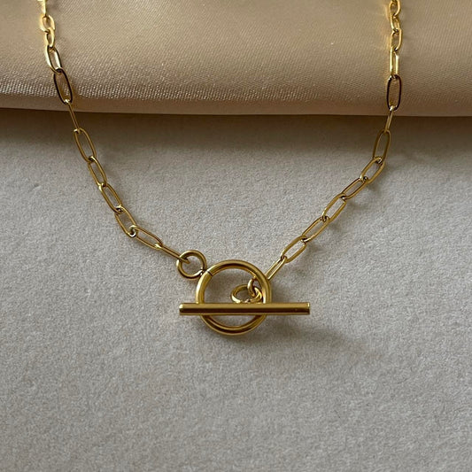 T Bar Paperclip Necklace