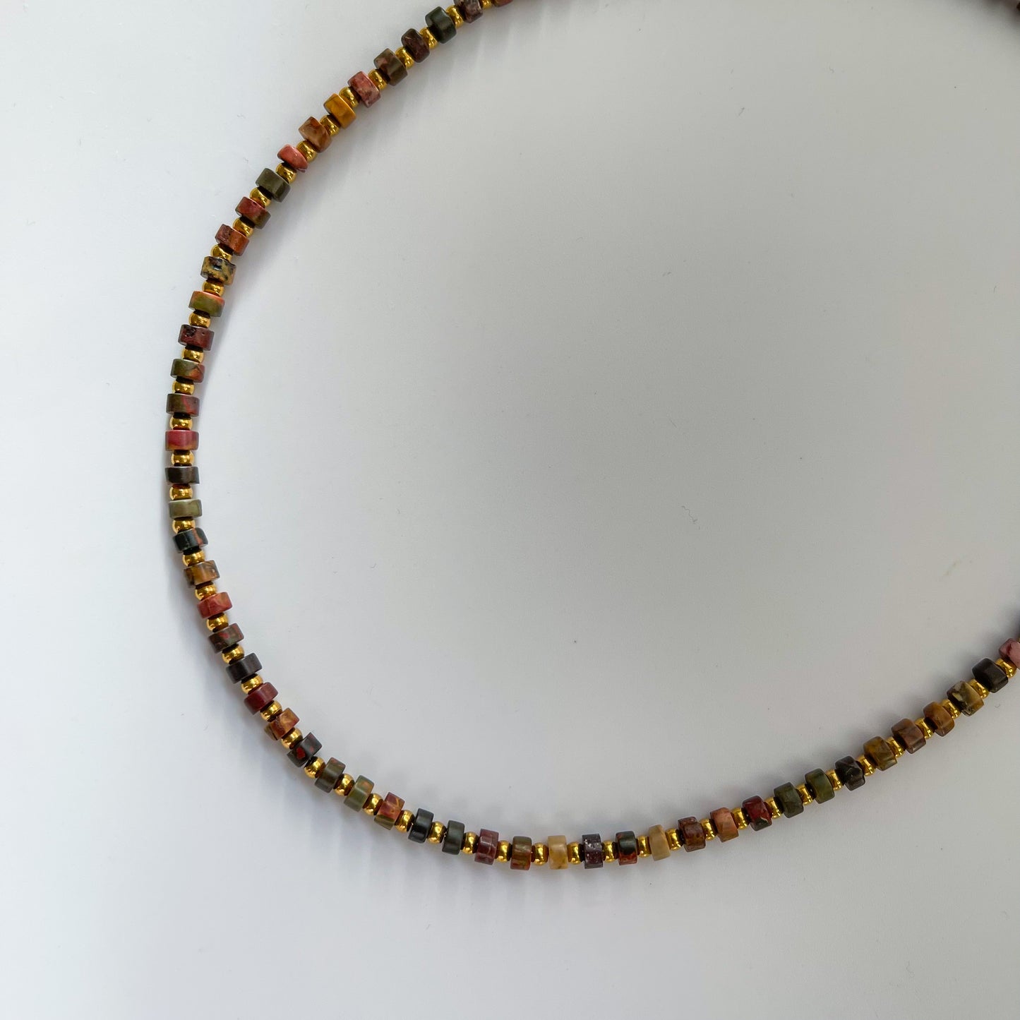 Picture Jasper Heishi Necklace