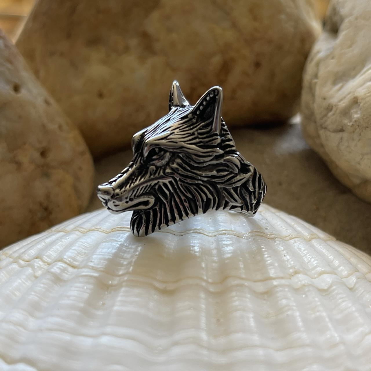 Silver Wolf Ring