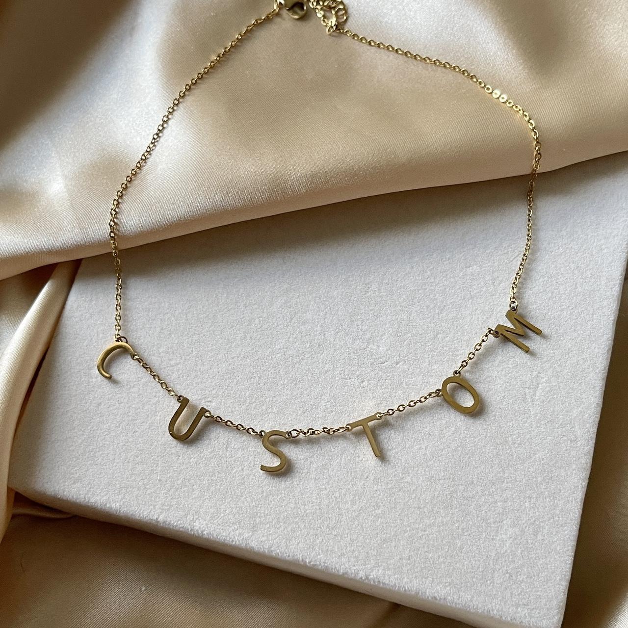 Gold Initial Necklace | 18k Gold Plated